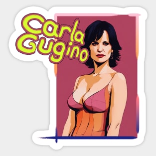 Carla Gugino watercolor portrait graphic design Sticker